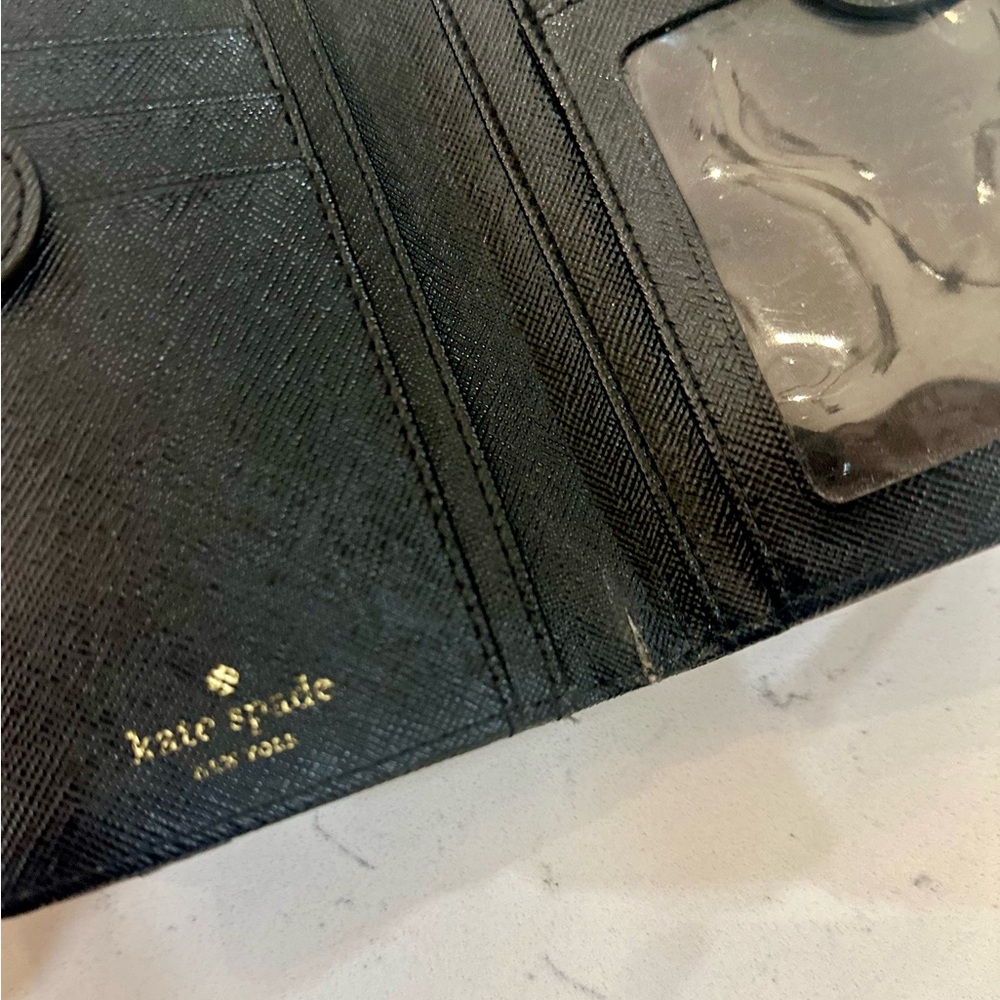 Kate Spade Black Wallet with Swan Design - Picture 9 of 9
